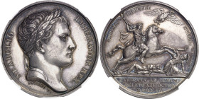 FRANCE
Premier Empire / Napoléon Ier (1804-1814). Médaille, la bataille d’Iéna, par Andrieu 1806, Paris.
NGC UNC DETAILS CLEANED (5790006-032).
Av....