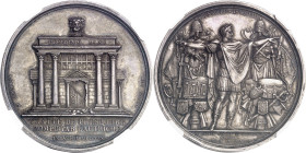 FRANCE
Premier Empire / Napoléon Ier (1804-1814). Médaille, rupture de la Paix de Presbourg et batailles d’Abensberg et d’Eckmühl, par Andrieu et Bre...