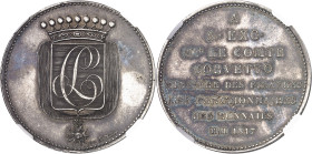 FRANCE
Louis XVIII (1814-1824). Module de 5 francs, visite de Mgr le Comte Corvetto, Ministre de Finances, à la Monnaies de Paris 1817, Paris.
NGC M...