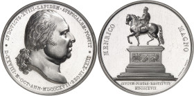 FRANCE
Louis XVIII (1814-1824). Médaille de platine, rétablissement de la statue équestre d'Henri IV à Paris, par Andrieu 1817, Paris.
NGC MS 65 (38...