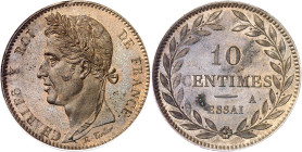 FRANCE
Charles X (1824-1830). Essai de 10 centimes par Tiolier en cuivre ND (1824-1830), A, Paris.
PCGS MS64RB (9785754).
Av. CHARLES X ROI - DE FR...