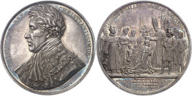 FRANCE
Charles X (1824-1830). Médaille, le sacre du Roi, par Caunois 1825, Paris.
NGC MS 64 (5787365-068).
Av. CAROLUS. X. REX. CHRISTIANISSIMUS. B...