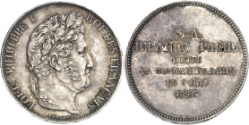 FRANCE
Louis-Philippe Ier (1830-1848). Module de 5 francs, visite d’Ibrahim Pacha à la monnaie de Paris 1846, Paris.
PCGS SP62 (39806848).
Av. LOUI...