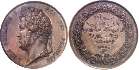 FRANCE
Louis-Philippe Ier (1830-1848). Médaille, visite officielle du bey de Tunisie Ahmed Ier en France, par Barre 1846, Paris.
NGC MS 62 BN (57888...