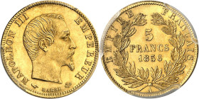 FRANCE
Second Empire / Napoléon III (1852-1870). 5 francs tête nue, grand module 1856, A, Paris.
PCGS MS64 (35718956).
Av. NAPOLEON III EMPEREUR. T...