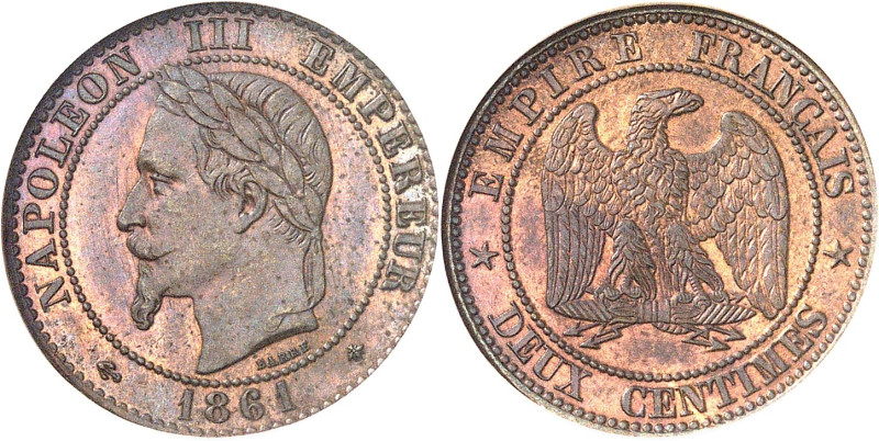 FRANCE
Second Empire / Napoléon III (1852-1870). Essai de deux centimes tête la...