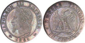 FRANCE
Second Empire / Napoléon III (1852-1870). Essai de un centime tête laurée 1861, [B, Rouen].
NGC MS 64 (330443-005).
Av. NAPOLEON III EMPEREU...