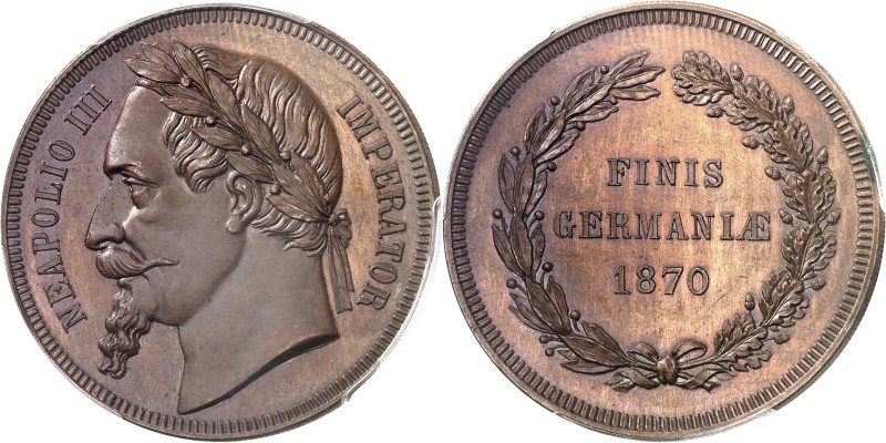 FRANCE
Second Empire / Napoléon III (1852-1870). Médaille monétiforme satirique...