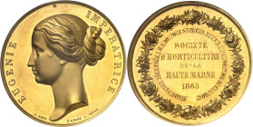 FRANCE
Second Empire / Napoléon III (1852-1870). Médaille d’Or, Société d’horticulture de la Haute-Marne, par A. Bovy 1865, Paris.
NGC UNC DETAILS M...