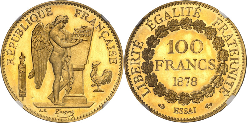 FRANCE
IIIe République (1870-1940). Essai de 100 francs Génie, grandes écriture...