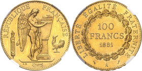 FRANCE
IIIe République (1870-1940). 100 francs Génie 1881, A, Paris.
NGC MS 62+ (6389232-092).
Av. RÉPUBLIQUE FRANÇAISE. Génie ailé de la Républiqu...