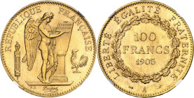 FRANCE
IIIe République (1870-1940). 100 francs Génie 1905, A, Paris.
NGC MS 66 (4788639-004).
Av. RÉPUBLIQUE FRANÇAISE. Génie ailé de la République...