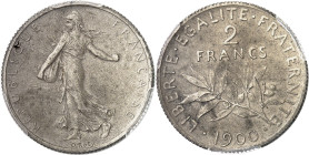 FRANCE
IIIe République (1870-1940). 2 francs Semeuse, Flan bruni (PROOF) mat 1900, Paris.
PCGS PR64 (34819192).
Av. REPUBLIQUE FRANÇAISE. La Semeus...