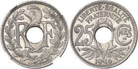 FRANCE
IIIe République (1870-1940). Essai-piéfort de 25 centimes Lindauer, grand module, en nickel 1914, Paris.
NGC MS 68 (5883333-009).
Av. RF aut...