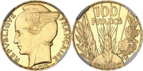 FRANCE
IIIe République (1870-1940). 100 francs Bazor, aspect Flan bruni (PROOFLIKE) 1936, Paris.
NGC MS 63 PL (6389234-062).
Av. REPVBLIQVE FRANÇAI...