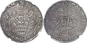 FRANCE / FÉODALES
Cambrai (archevêché de), Louis de Berlaimont (1570-1596). Thaler 157Z (1572), Cambrai.
NGC AU 53 (6389235-075).
Av. :LVD. A. BERL...