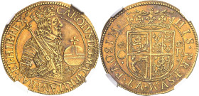 GRANDE-BRETAGNE
Écosse, Charles I (1625-1649). Unité d’Or, 3e émission, par Nicolas Briot ND (1637-1642), Édimbourg.
NGC AU 58* (2119524-047).
Av. ...