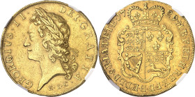 GRANDE-BRETAGNE
Georges II (1727-1760). 5 guinées, East India Company 1729 E.I.C., Londres.
NGC AU DETAILS CLEANED (5790104-002).
Av. GEORGIVS. II....