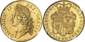GRANDE-BRETAGNE
Georges II (1727-1760). 2 guinées Or, buste intermédiaire 1739, Londres.
NGC MS 62 (5781961-001).
Av. GEORGIVS. II. DEI. GRATIA. Bu...