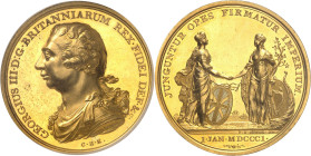 GRANDE-BRETAGNE
Georges III (1760-1820). Médaille, Union de la Grande-Bretagne et de l’Irlande (naissance du Royaume-Uni), par C. H. Küchler, d’aspec...