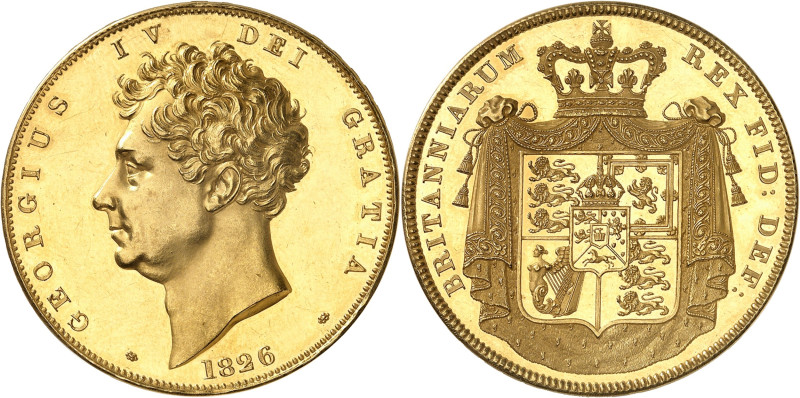GRANDE-BRETAGNE
Georges IV (1820-1830). 5 livres (5 pounds), Flan bruni (PROOF)...