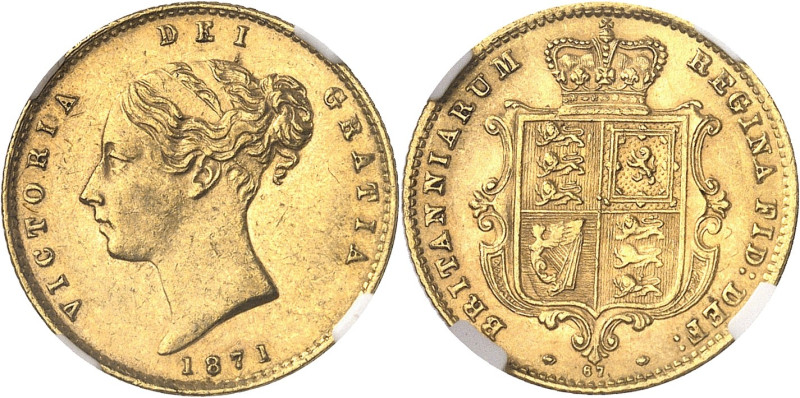 GRANDE-BRETAGNE
Victoria (1837-1901). Demi-souverain, coin #67 1871, Londres.
...
