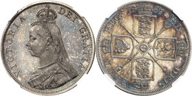 GRANDE-BRETAGNE
Victoria (1837-1901). Double florin (4 shillings), jubilé de la Reine, Flan bruni (PROOF) 1887, Londres.
NGC PF 63 CAMEO (5790102-00...