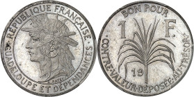 GUADELOUPE
IIIe République (1870-1940). Épreuve de 1 franc avec date incomplète ND (19--), Paris.
PCGS SP65 (37122450).
Av. RÉPUBLIQUE FRANÇAISE/ G...