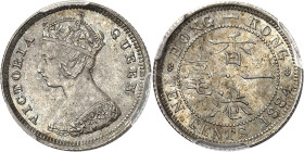 HONG KONG
Victoria (1837-1901). 10 cents 1884, Londres.
PCGS MS65 (42977115).
Av. VICTORIA QUEEN. Buste couronné à gauche. 
Rv. HONG-KONG / * TEN ...