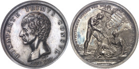 ITALIE
Gaule subalpine (1800-1802). Médaille, victoire de Marengo, d’après Andrea Appiani, par C. Lavy An VIII (1800), Milan.
NGC MS 62 (6389234-024...