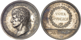 ITALIE
Gaule subalpine (1800-1802). Médaille, réunion du Piémont à la France par Lavy An 11 (1802), Milan.
NGC MS 61 (5790006-036).
Av. NAPOLEON BO...