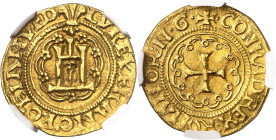 ITALIE
Gênes, Louis XII (1499-1512). Ducat ou génois d’Or ND (1499-1507), Gênes.
NGC AU 58 (5788891-026).
Av. (lis) LV REX FRANC’ ETC ET IANVE D. P...