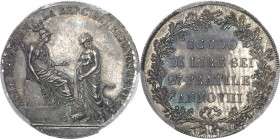 ITALIE
République Cisalpine (1797-1802). Écu (scudo) de 6 lire An VIII (1800), Milan.
PCGS MS64 (40174673).
Av. ALLA NAZ. FRAN. LA REP. CISAL. RICO...