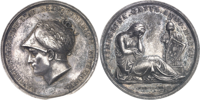 ITALIE
Milan, royaume d’Italie, Napoléon Ier (1805-1814). Médaille, prise de Vi...