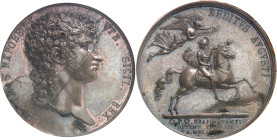 ITALIE
Naples, Joachim Murat (1808-1815). Médaille, retour de Joachim Murat à Naples, par Antonio Canova 1813, Naples.
PCGS MS62BN (82141202).
Av. ...