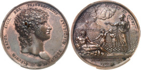 ITALIE
Naples, Joachim Murat (1808-1815). Médaille, réorganisation de l’Université de Naples 1811, Naples.
PCGS MS63BN (82141203).
Av. * IOACHIM NA...