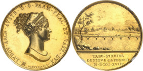 ITALIE
Parme, Marie-Louise (1815-1847). Médaille d’Or, construction du pont sur le fleuve Taro, par G. A. Santarelli 1818, Florence.
NGC MS 63 (5787...