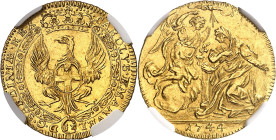 ITALIE
Savoie-Sardaigne, Charles-Emmanuel III, 1ère période (1730-1755). Sequin, 1er type 1744, Turin.
NGC MS 62 (5786602-016).
Av. CAROLVS. EMANVE...