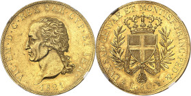 ITALIE
Savoie-Sardaigne, Victor-Emmanuel Ier (1814-1821). 80 lire 1821, Tête d’aigle, Turin.
NGC AU DETAILS RIM FILING, EDGE FILING (5787362-002).
...