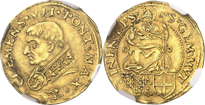 ITALIE
Vatican, Clément VII (1523-1534). Ducat ND (1524), Modène.
NGC MS 61 (5...