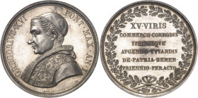 ITALIE
Vatican, Grégoire XVI (1831-1846). Médaille, Transfert de la Chambre de commerce de Rome par Nicolas Cerbara AN I (1831) et 1840, Rome.
NGC M...