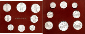 ITALIE
Vatican, Paul VI (1963-1978). Coffret de huit essais en argent, 500, 100, 50, 20, 10, 5, 2 et 1 lire, Flans brunis (PROOF) 1970 - An VII, Rome...