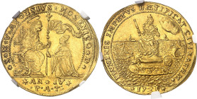 ITALIE
Venise, Alvise III Mocenigo (1722-1732). Oselle de 4 sequins 1725 - An IV, Venise.
NGC MS 61 (2117145-029).
Av. *S* M* V* ALOYSIVS* MOCENIGO...