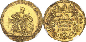 ITALIE
Venise, Marco Foscarini (1762-1763). Oselle de 4 sequins 1762 - An I, Venise.
NGC UNC DETAILS EDGE FILING (2117145-036).
Av. PICTIS VENETORV...
