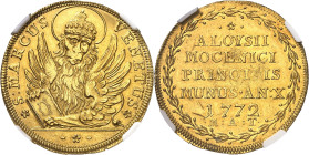 ITALIE
Venise, Alvise IV Mocenigo (1763-1778). Oselle de 4 sequins 1772 - An X, Venise.
NGC MS 62 (2117145-048).
Av. *S: MARCUS VENETUS*. Le lion d...