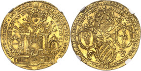 ITALIE
Venise, Alvise IV Mocenigo (1763-1778). Oselle de 4 sequins 1777, Murano.
NGC MS 64+ (2117153-004).
Av. ALOY. MOCENIGO DVX. V. - MVNVS. COMM...
