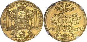 ITALIE
Venise, Francesco Loredan (1752-1762). Oselle de 4 sequins 1755 - An IV, Venise.
NGC MS 61 (2117145-043).
Av. *S. M. VENET* FRANC - LAVRED. ...