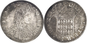 MONACO
Louis Ier (1662-1701). Écu de 60 sols 1682.
NGC XF 45 (5788892-004).
Av. .LVD. I D. G. (différent). PRIN. MONOECI. Buste du prince tourné à ...