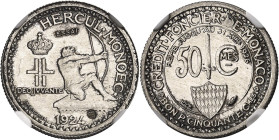 MONACO
Louis II (1922-1949). Essai de 50 centimes en argent 1924, éclair, Poissy.
NGC UNC DETAILS CLEANED (5788890-046).
Av. HERCUL. MONOEC. Hercul...