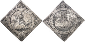 PAYS-BAS
Guillaume I (1815-1840). Médaille gravée, batailles de Nieuport (1600) et de Waterloo (1815), par E. Voet pour la Société hollando-belge des...